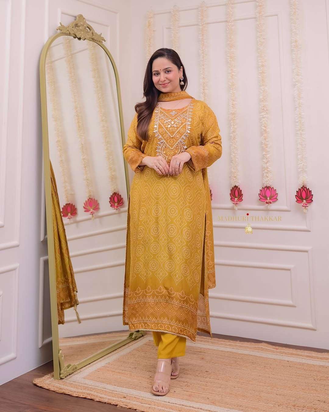 Women's Silk Embroidered Straight Kurti With Pant and Dupatta set