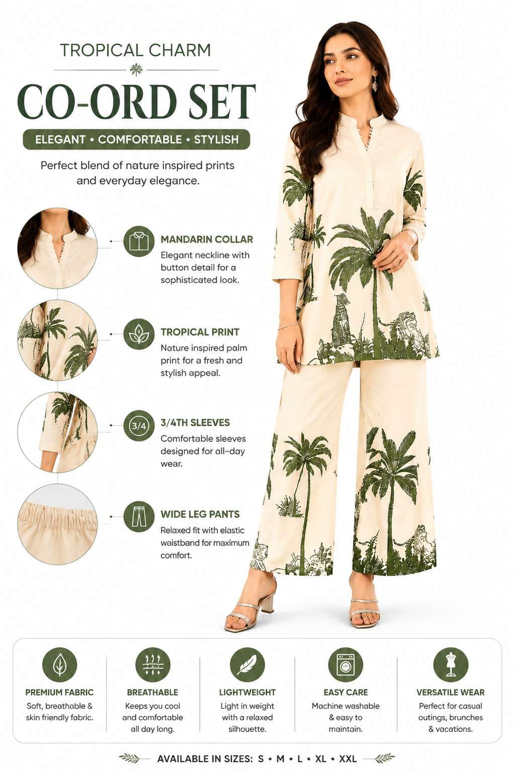 Women's Cotton Floral Printed Straight Short Kurti With Pant Set
