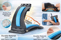 Multi-Level Back Stretcher Posture Corrector Device for Back Pain Relief with Back Support Mate Magic Back Stretching Massage (Blue)