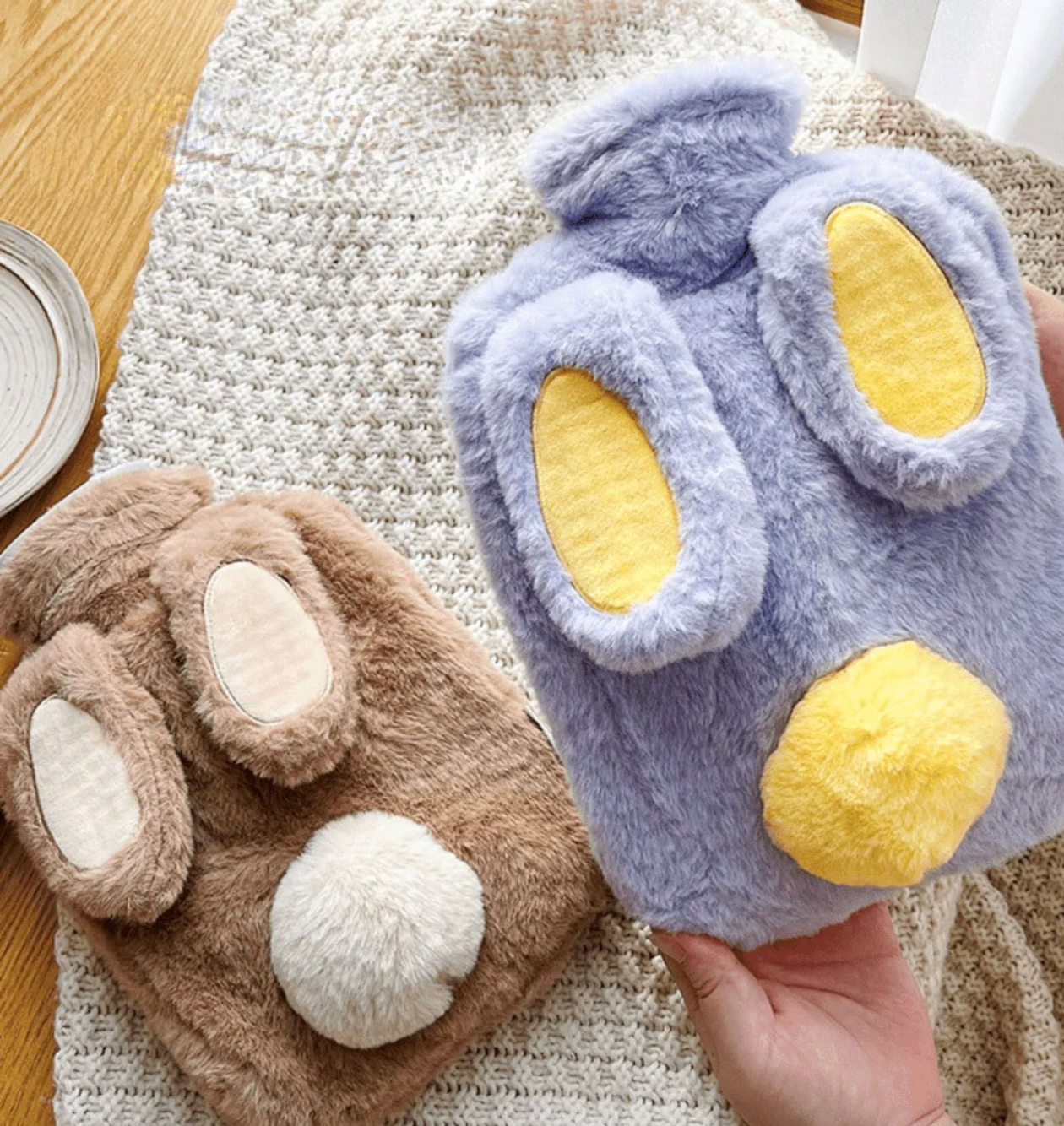 Cute Bunny Fur Hot Water Bag