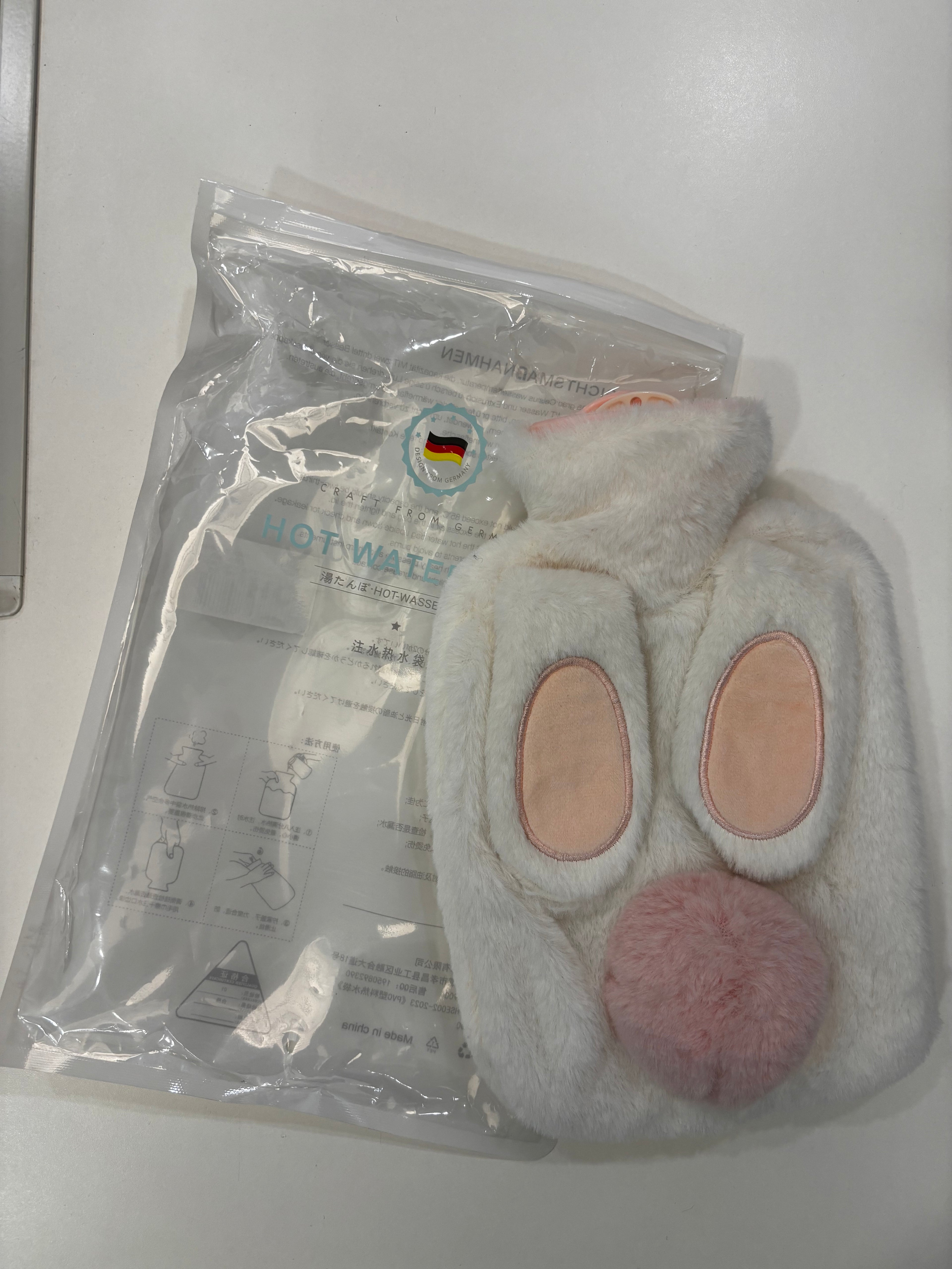 Cute Bunny Fur Hot Water Bag