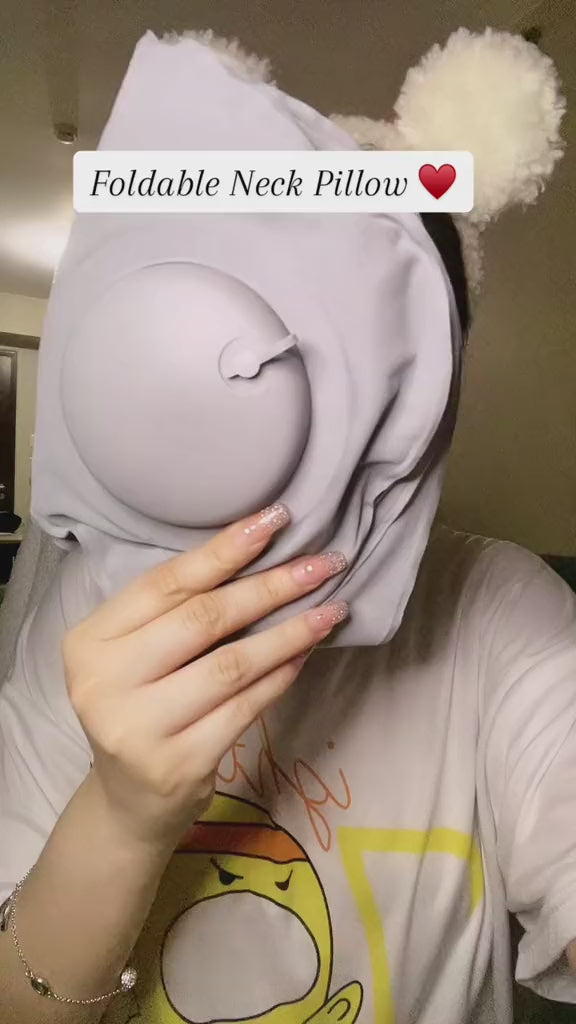 Ice Silk Inflatable U-shaped Pillow